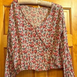 Floral V-Neck Blouse